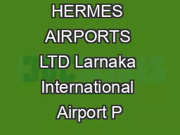HERMES AIRPORTS LTD Larnaka International Airport P