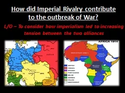 How did Imperial Rivalry contribute to the outbreak of War?