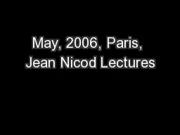 May, 2006, Paris, Jean Nicod Lectures