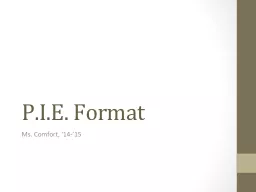 P.I.E. Format