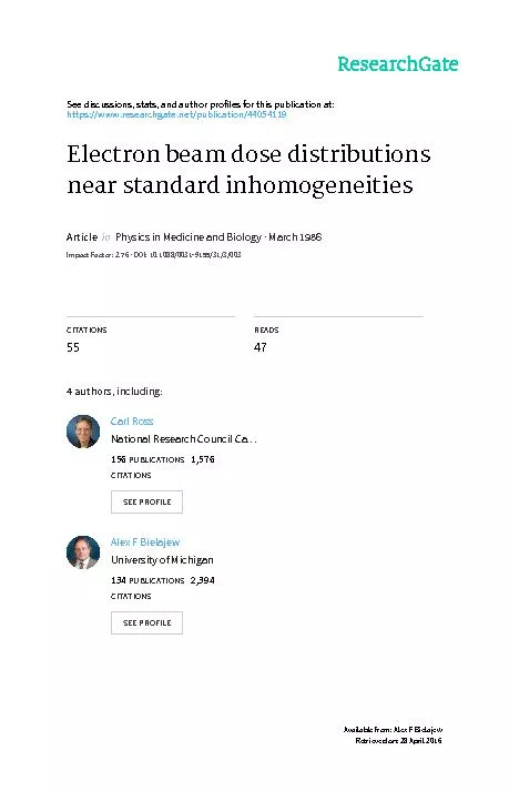 Electron beam  dose  distributions 237 M Current lntergrator P-n junct