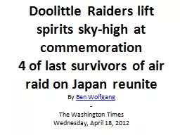 Doolittle Raiders lift spirits sky-high at commemoration