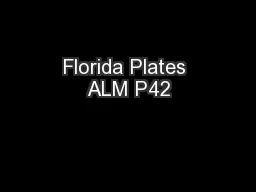 Florida Plates ALM P42
