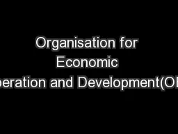 Organisation for Economic Cooperation and Development(OECD)
