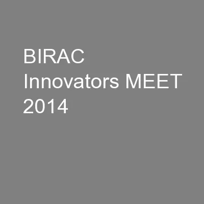 BIRAC Innovators MEET 2014