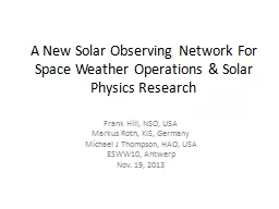 A New Solar Observing Network For Space Weather Operations