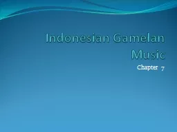 Indonesian Gamelan Music