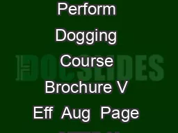 CPCCLDGA Licence to Perform Dogging Course Brochure V Eff  Aug  Page of RTO No