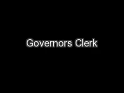 Governors Clerk