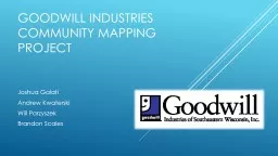 Goodwill Industries Community Mapping Project