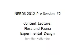 NERDS 2012 Pre-Session