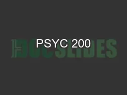 PSYC 200