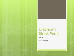 Linoleum Block Prints