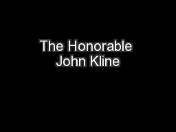 The Honorable John Kline