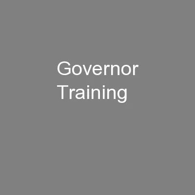 Governor Training