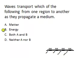 Waves transport which of the following from one region to a