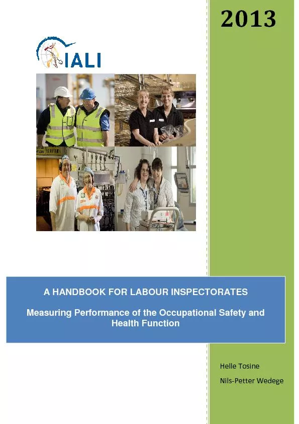 A HANDBOOK FOR LABOUR INSPECTORATES   Measuring Performance of the Occ