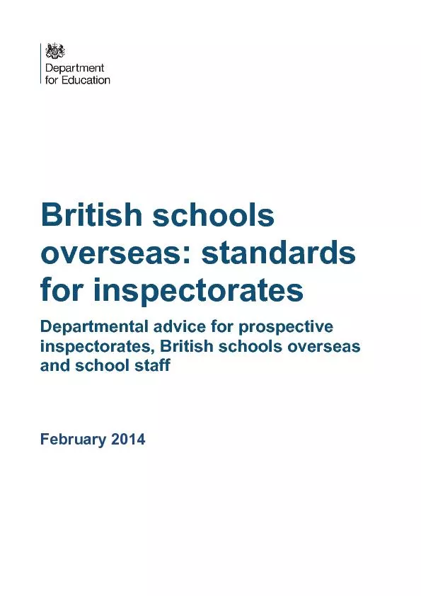 British schools overseas: standards for inspectoratesDepartmentaladvic