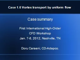 Case 1.6 Vortex transport by uniform flow
