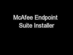 McAfee Endpoint Suite Installer