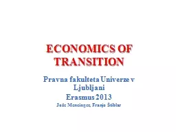 ECONOMICS OF TRANSITION
