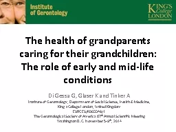 The health of grandparents caring for their grandchildren: