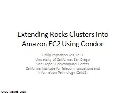 Extending Rocks Clusters into Amazon EC2 Using Condor