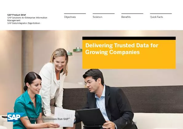 SAP Product BriefSAP Solutions for Enterprise Information ManagementSA
