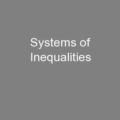 Systems of Inequalities
