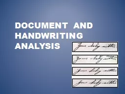 Document and Handwriting analysis