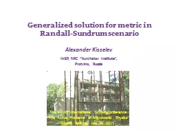 Generalized solution for metric in Randall-