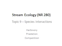 Stream Ecology (NR 280)