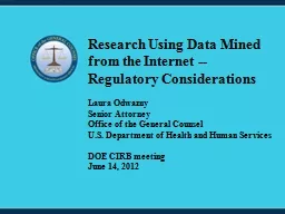 Research Using Data Mined from the Internet --Regulatory Co