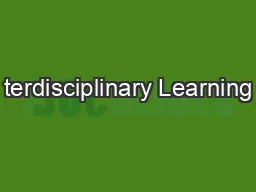 terdisciplinary Learning