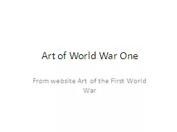 Art of World War One