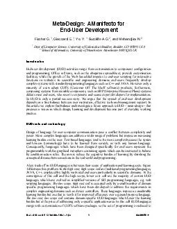 FischerGiaccardiYeSutcliffeMehandjiev CACMEUD MetaDesign A Manifesto for EndUser Developm