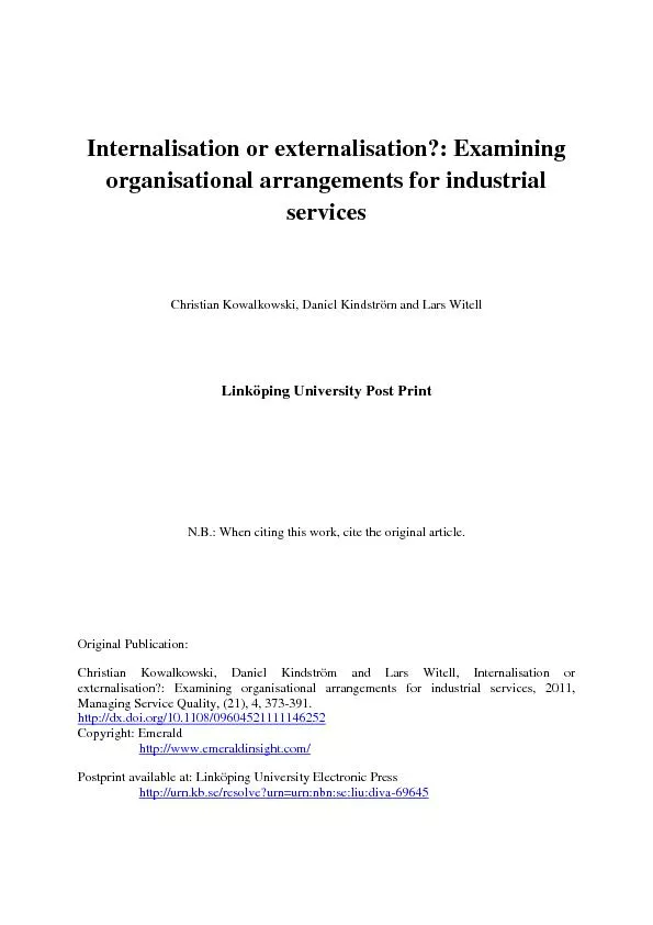 Internalisation or externalisation?: Examining