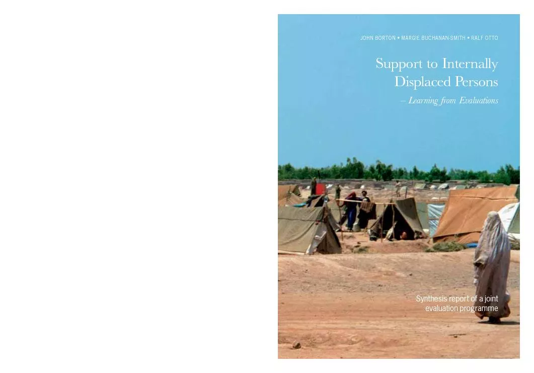 Support to InternallyDisplaced Persons