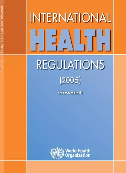 WHO Library Cataloguing-in-Publication DataInternational health regula