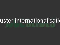 Cluster internationalisation