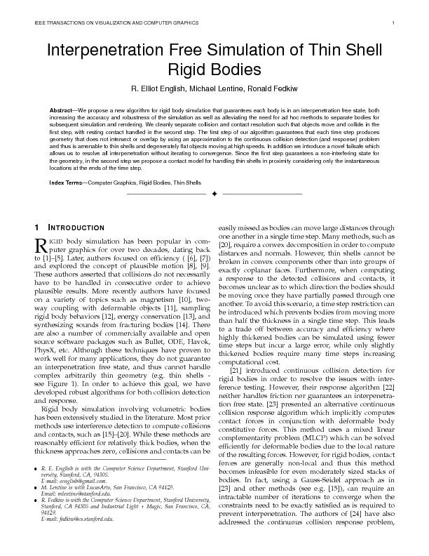 IEEETRANSACTIONSONVISUALIZATIONANDCOMPUTERGRAPHICS1InterpenetrationFre