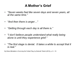 A Mother’s Grief