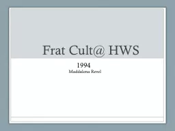 Frat Cult@ HWS