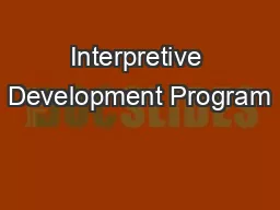 Interpretive Development Program—3/1/07 Professional Standards fo