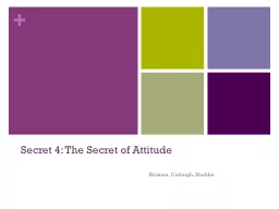 Secret 4: The Secret of Attitude