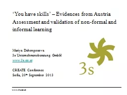 ‘You have skills’ – Evidences from Austria