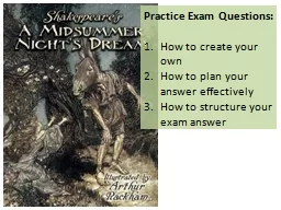 Practice Exam Questions: