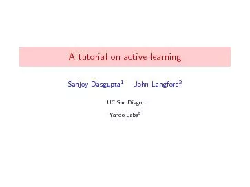 Atutorialonactivelearning