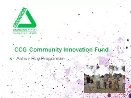 CCG Community Innovation Fund