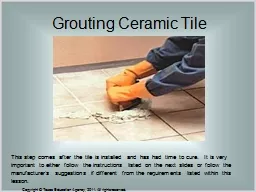 Grouting Ceramic Tile